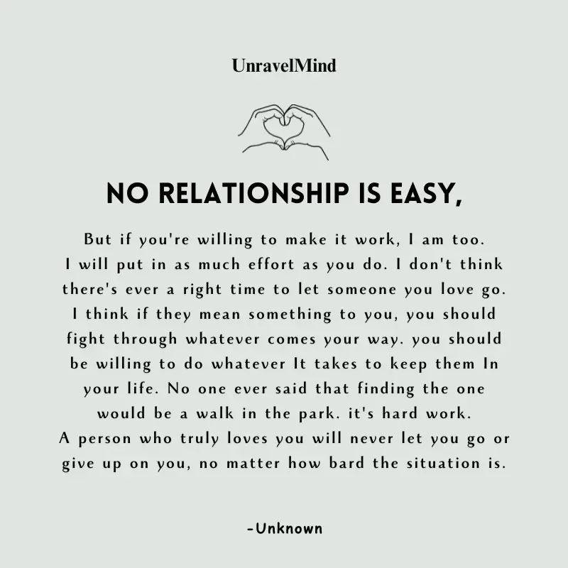 No Relationship is Easy