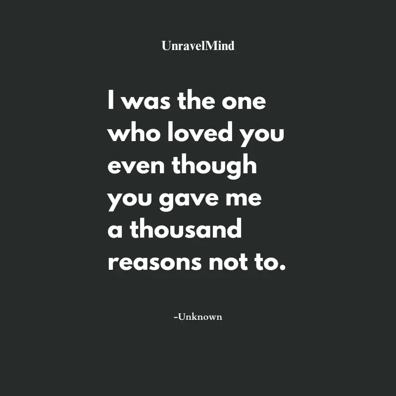 I Was The One Who Loved You