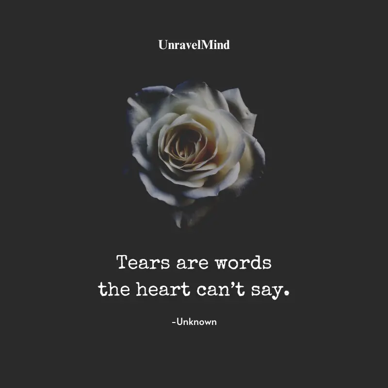 Tears Are Words The Heart Can’t Say